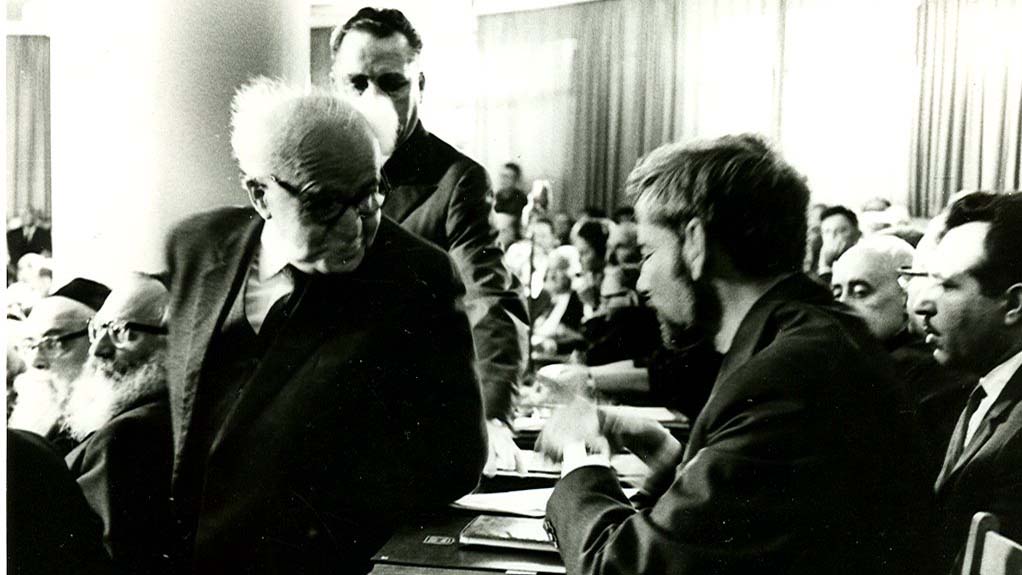1967: in der Knesset mit Ben Gurion